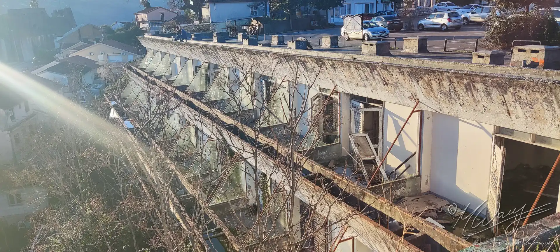 a building with a few windows