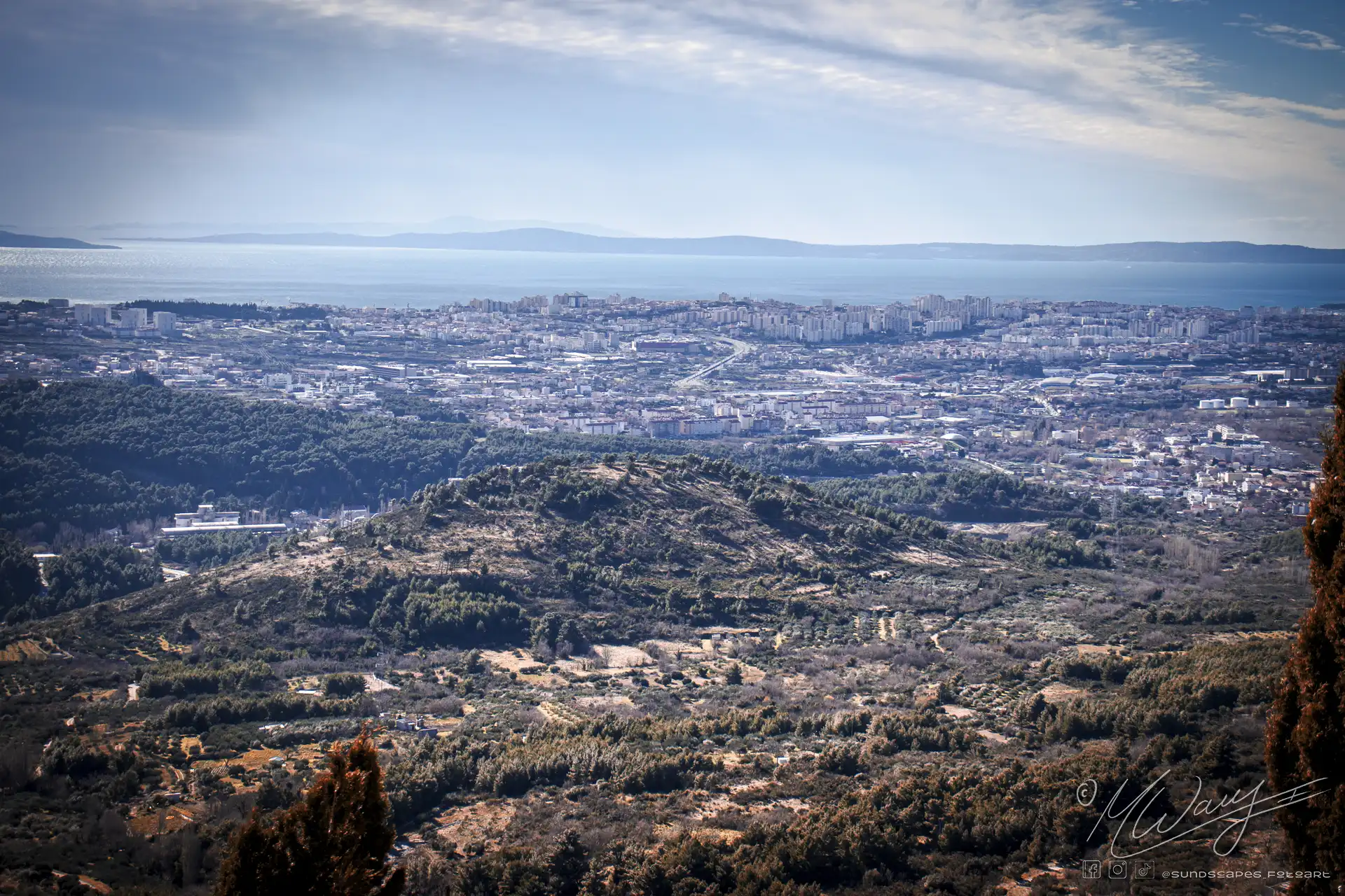 Panoramablick über Split und die Adriaküste