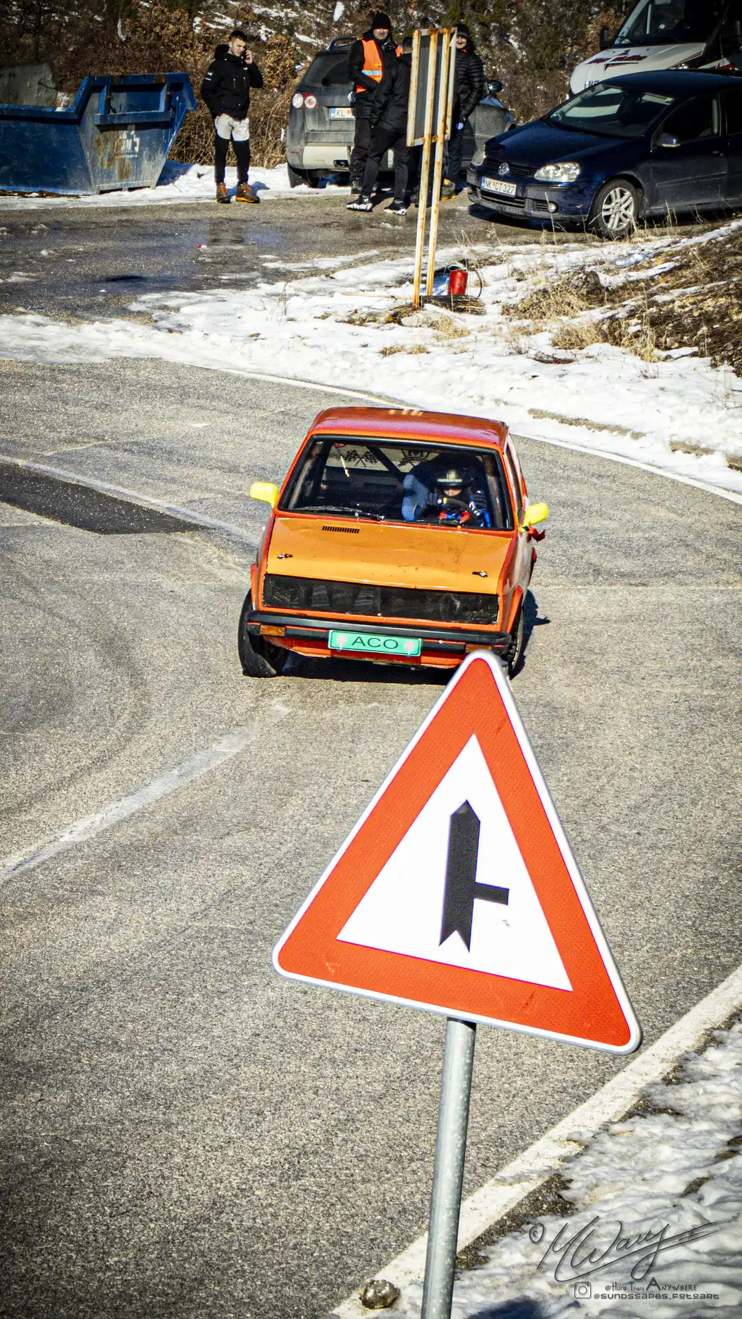 a car on a road