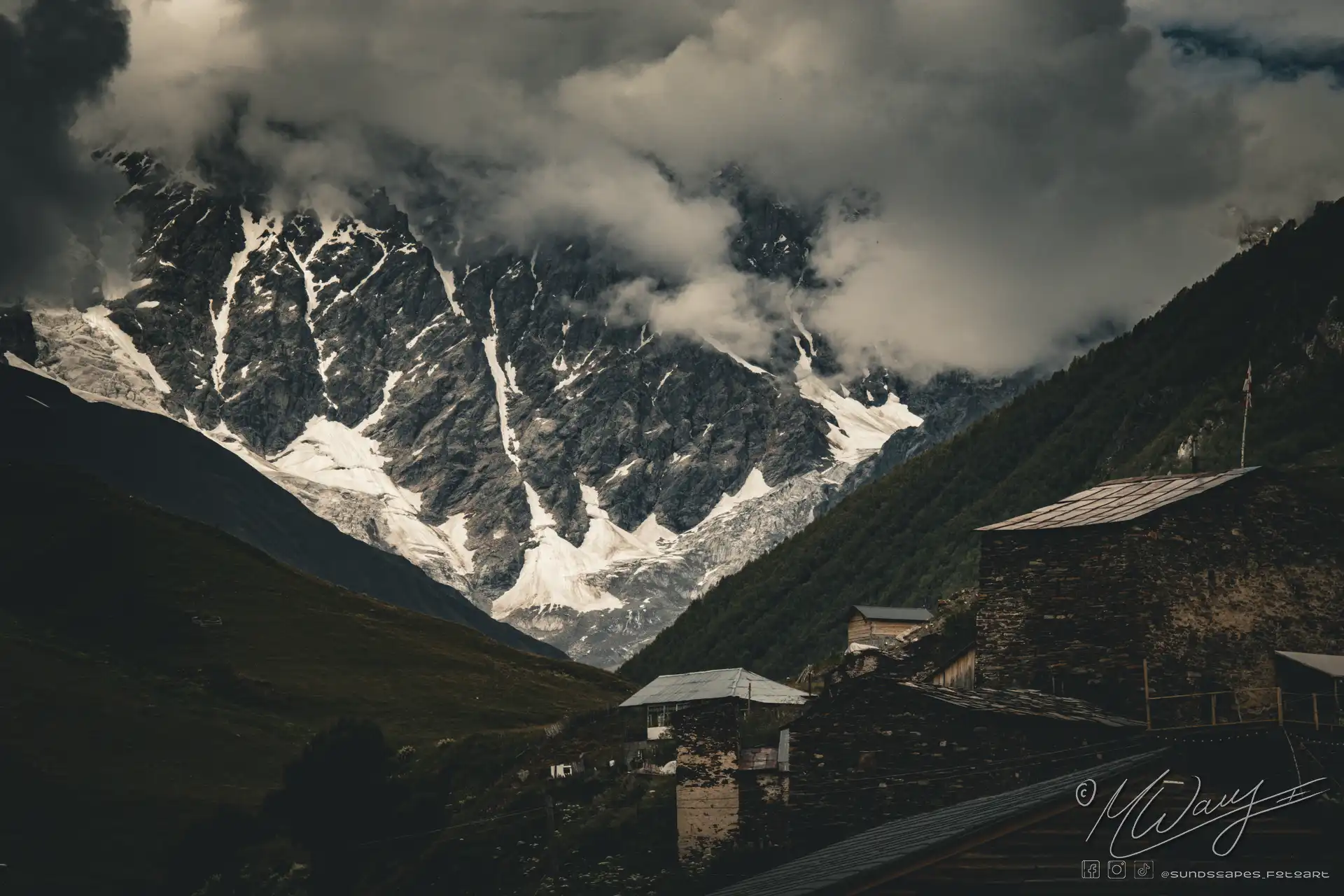 Gletscher in Uschguli Georgien