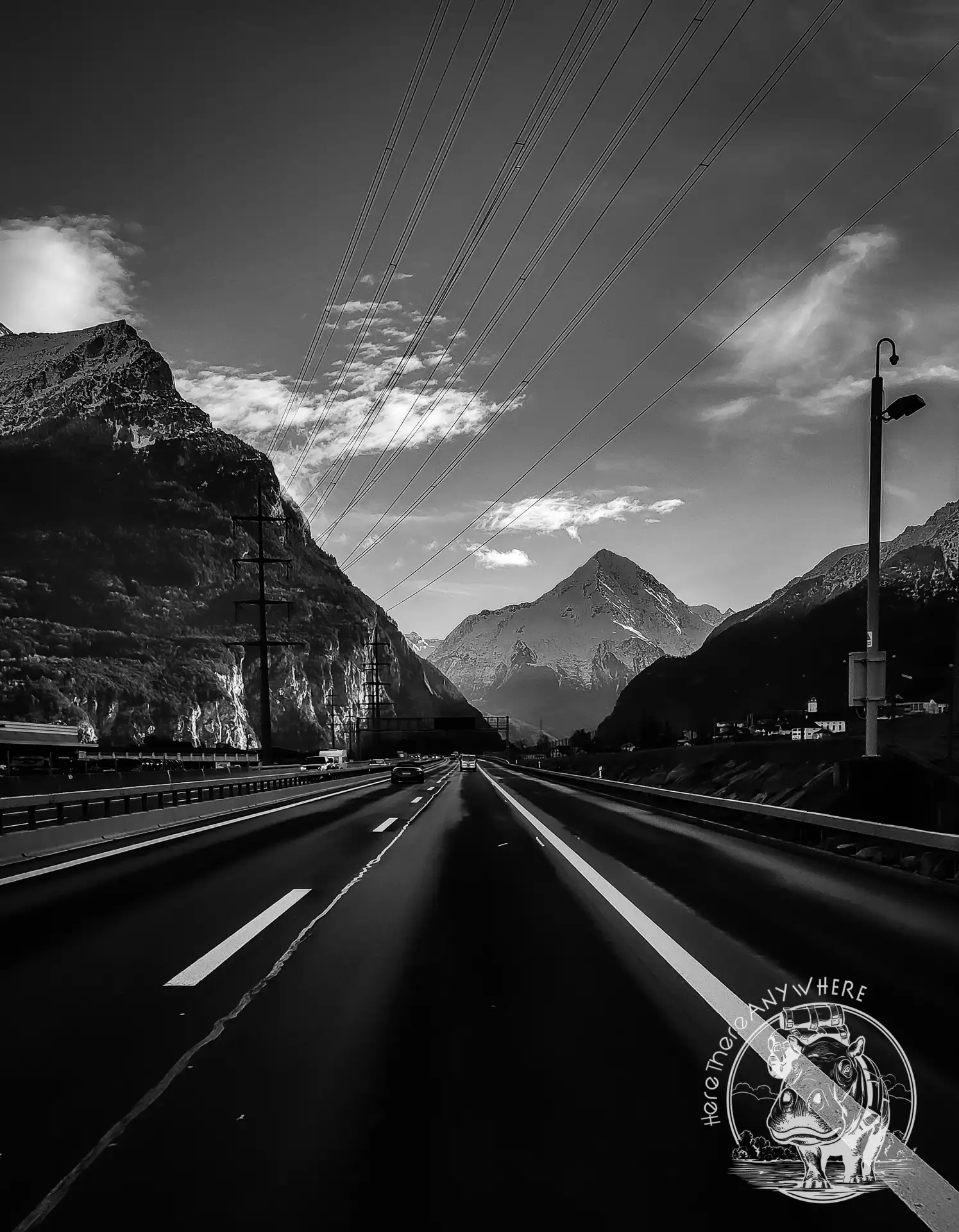 Straße im Tessin in der Schweiz