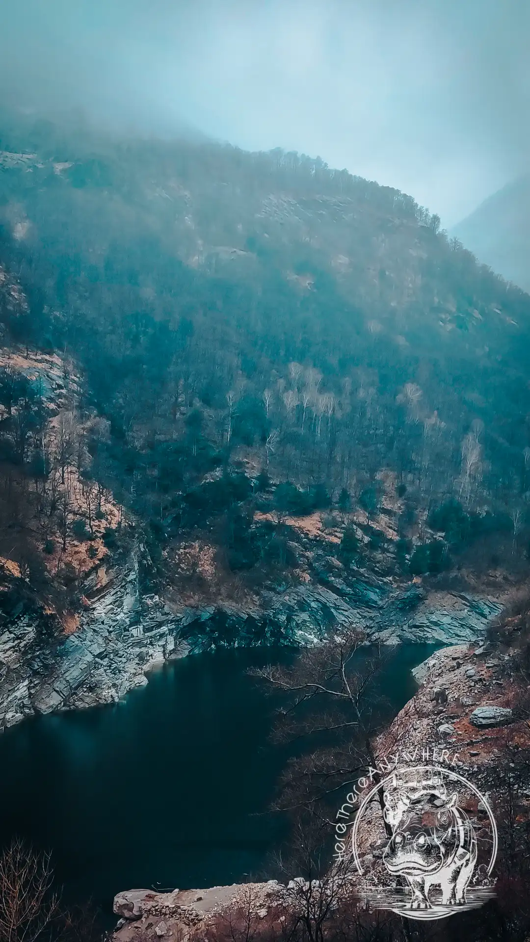 Landschaft im Tessin in der Schweiz im Januar